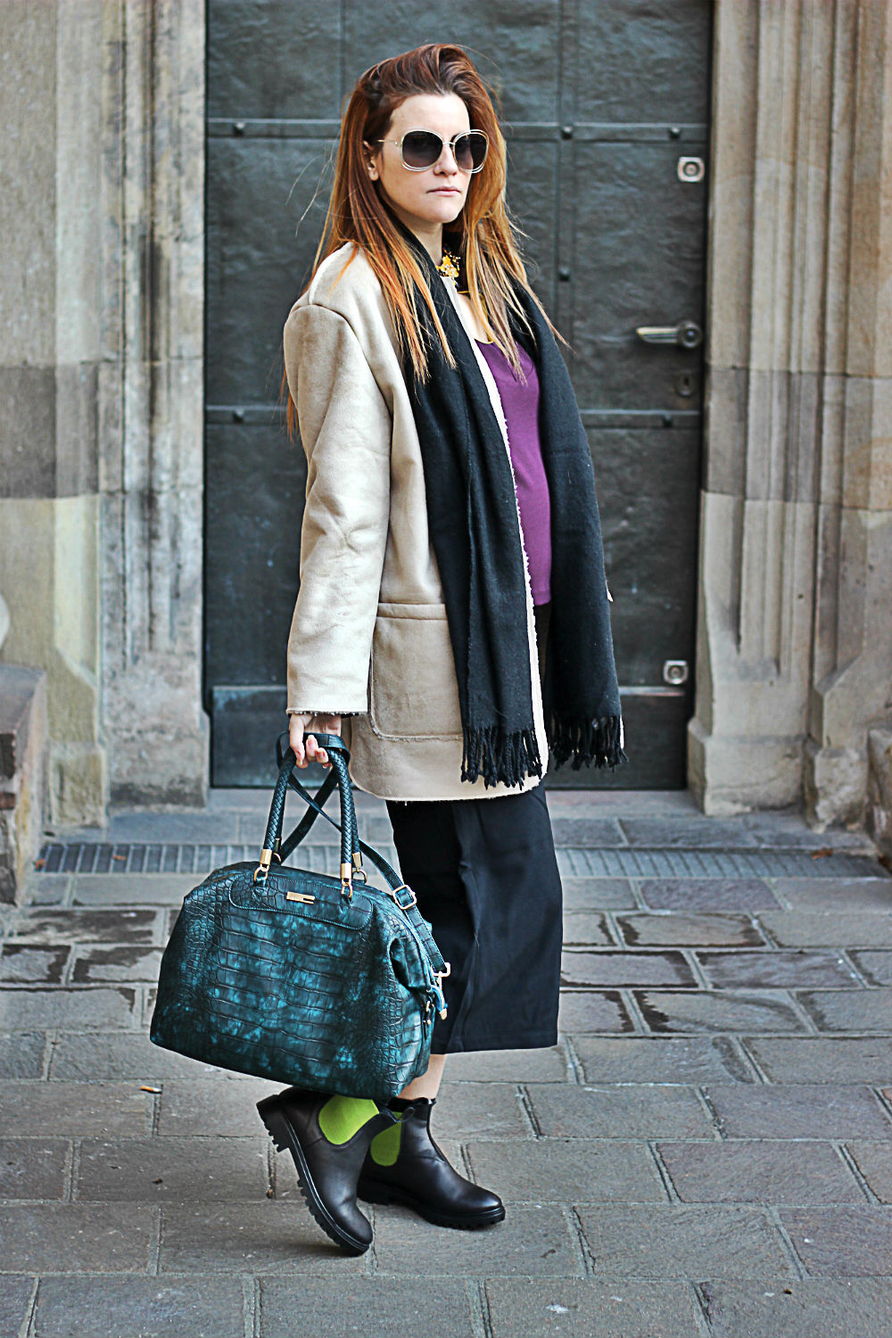 winter outfit di elisabetta bertolini fashion blogger italia pantalone ampio al ginocchio