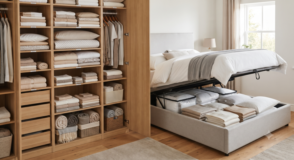 come-riordinare-biancheria-casa-letto-contenitore